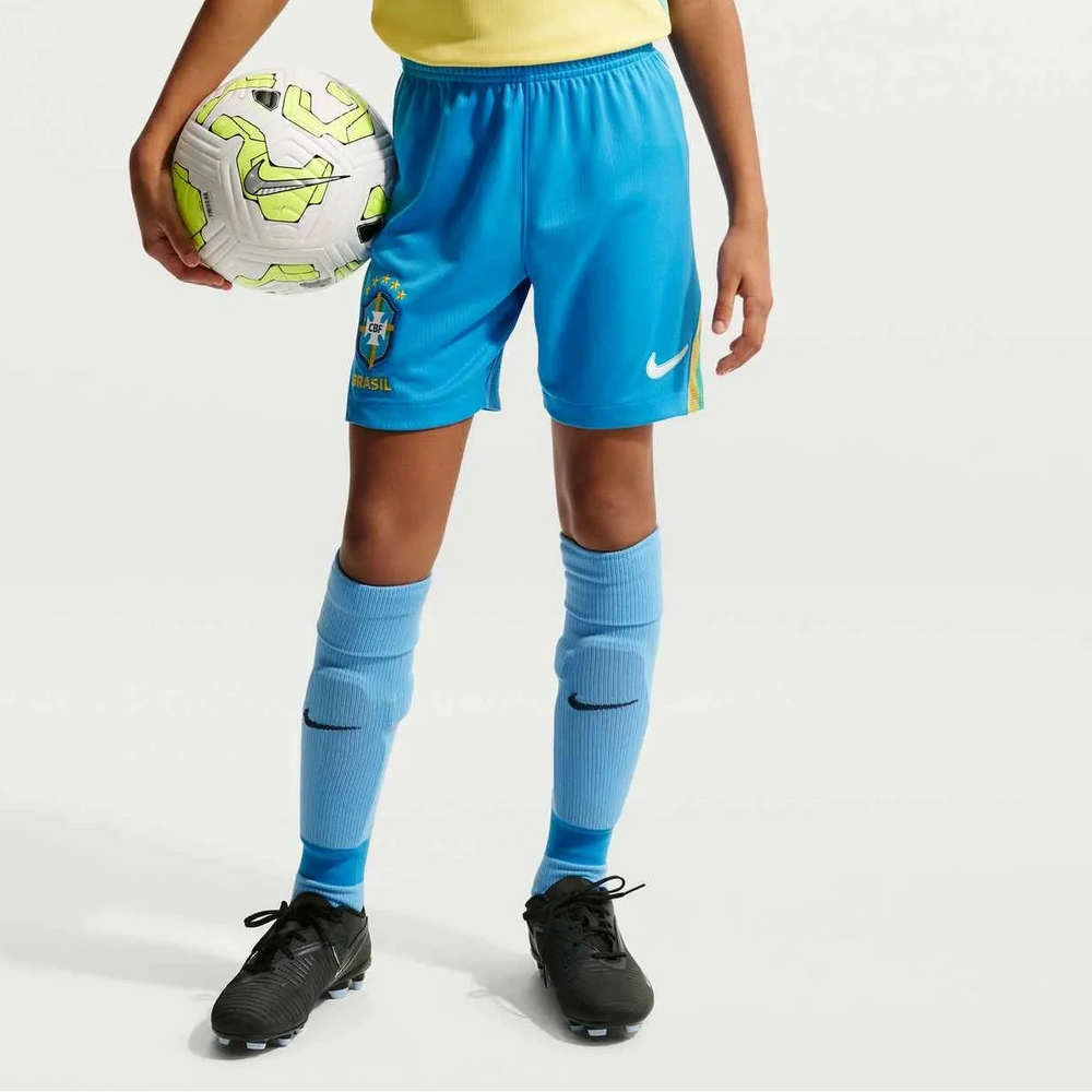 2026-27 Brazil Youth Stadium Home Shorts LT Photo Blue/Light Menta/White - Nike