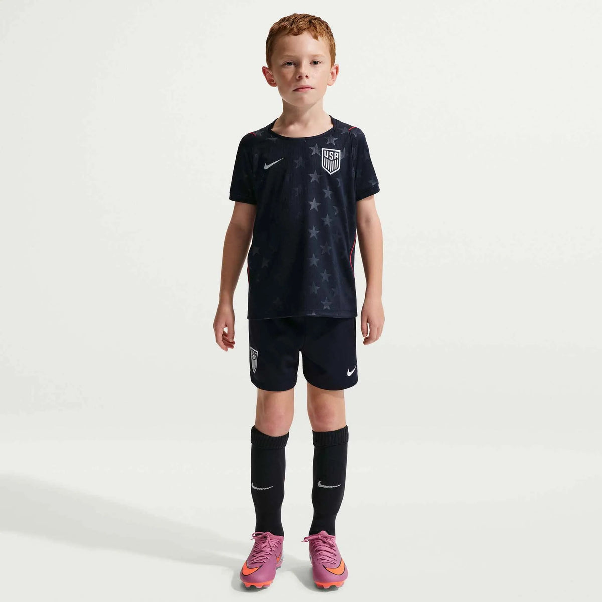2026-27 USMNT Little Kid's Stadium Away Kit Dark Obsidian/Pure Platinum - Nike