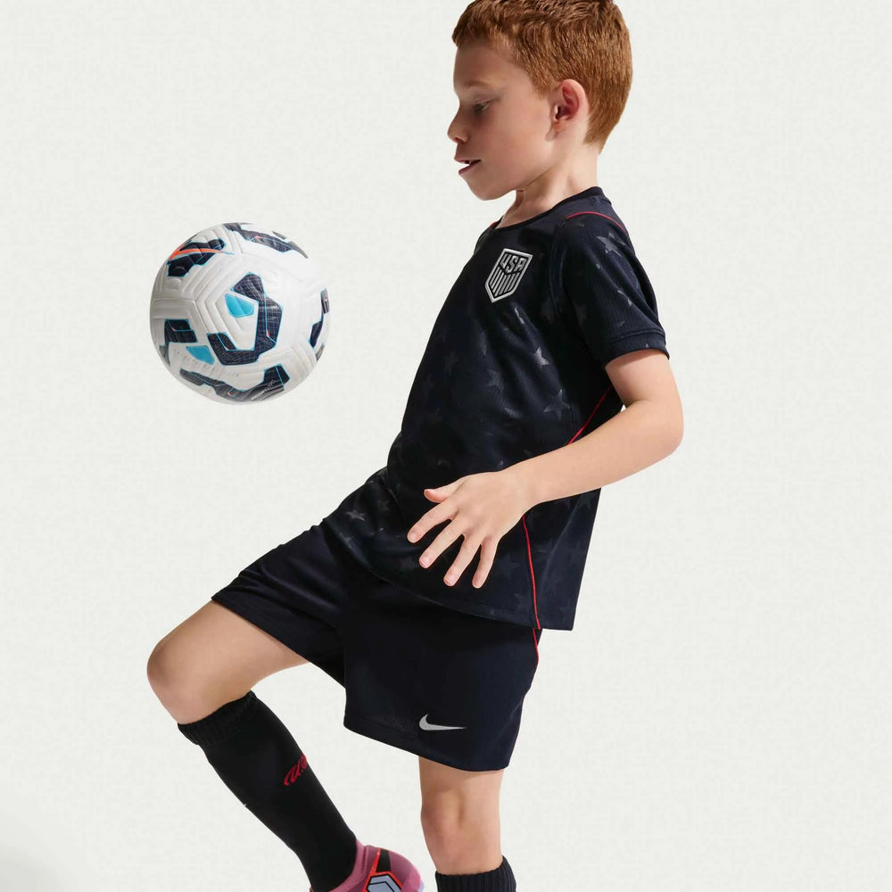 2026-27 USMNT Little Kid's Stadium Away Kit Dark Obsidian/Pure Platinum - Nike