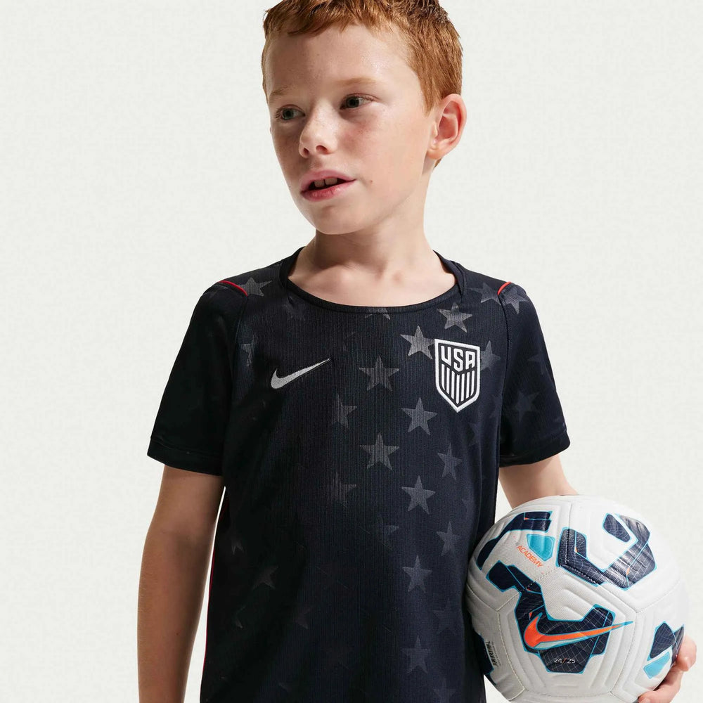 2026-27 USMNT Little Kid's Stadium Away Kit Dark Obsidian/Pure Platinum - Nike