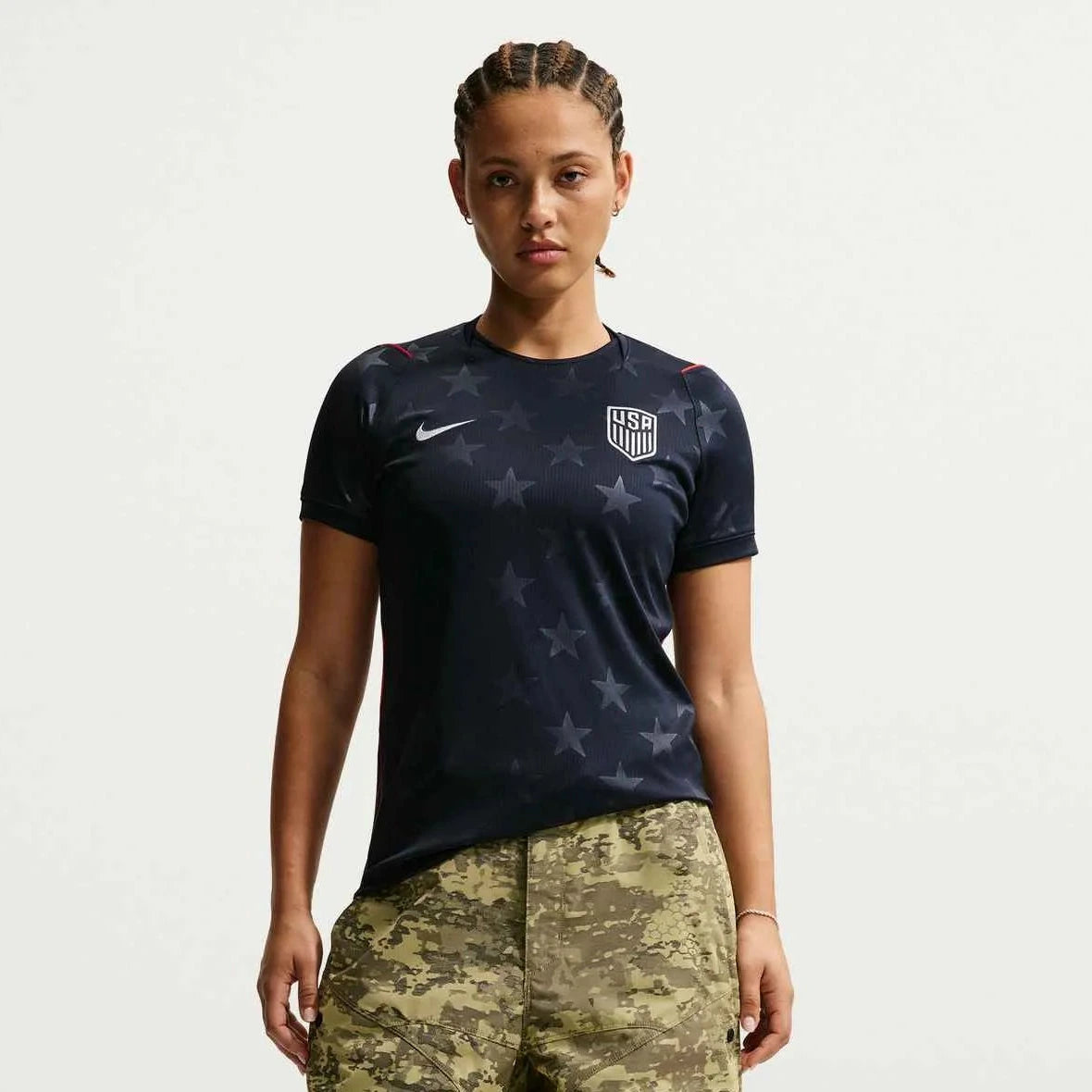 2026-27 USMNT Women's Stadium Away Soccer Jersey Dark Obsidian/Pure Platinum - Nike