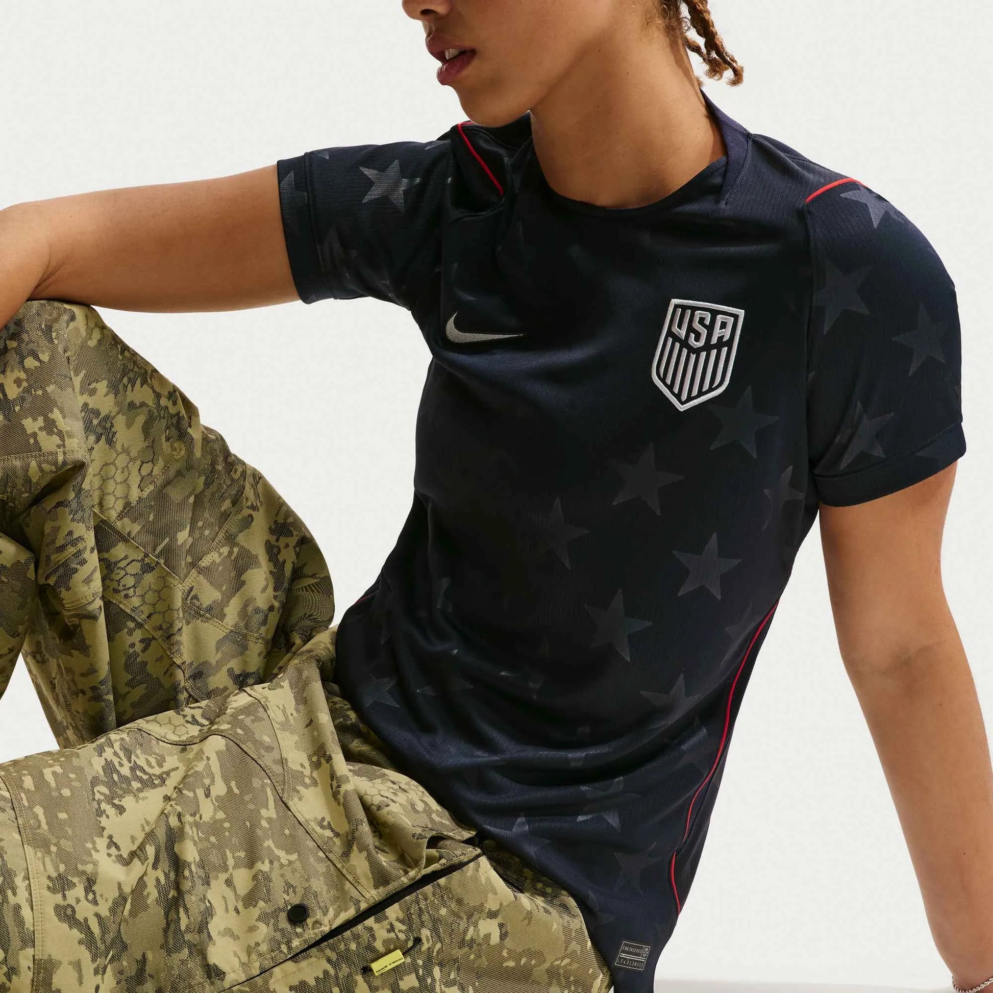 2026-27 USMNT Women's Stadium Away Soccer Jersey Dark Obsidian/Pure Platinum - Nike