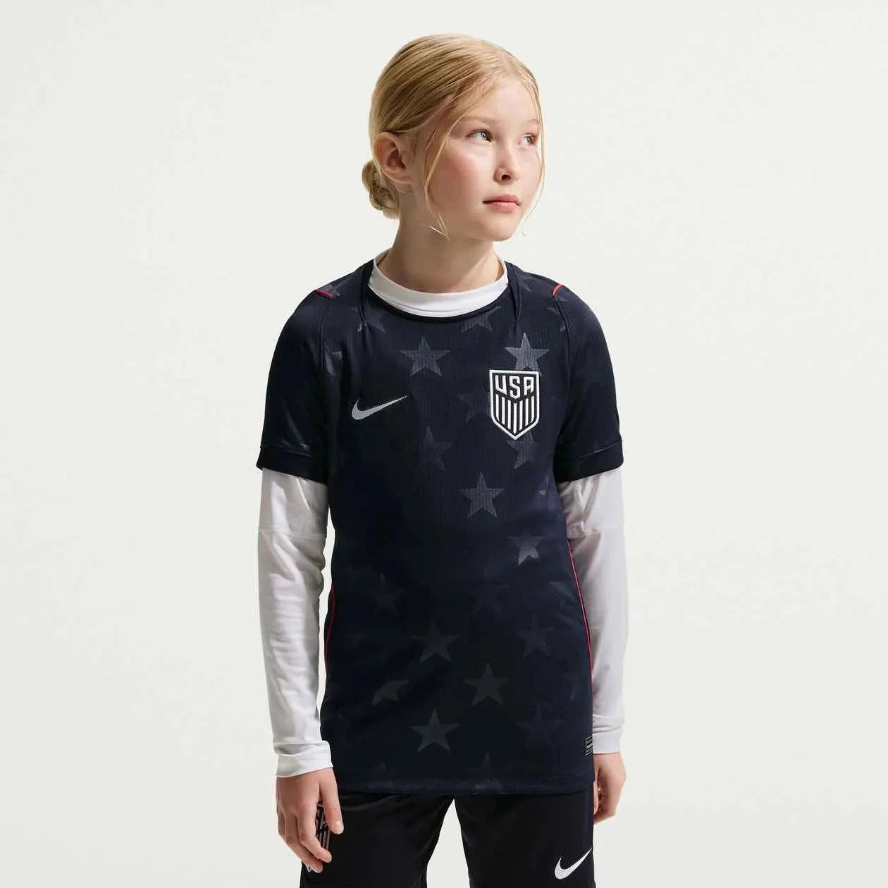 2026-27 USMNT Youth Stadium Away Soccer Jersey Dark Obsidian/Pure Platinum - Nike