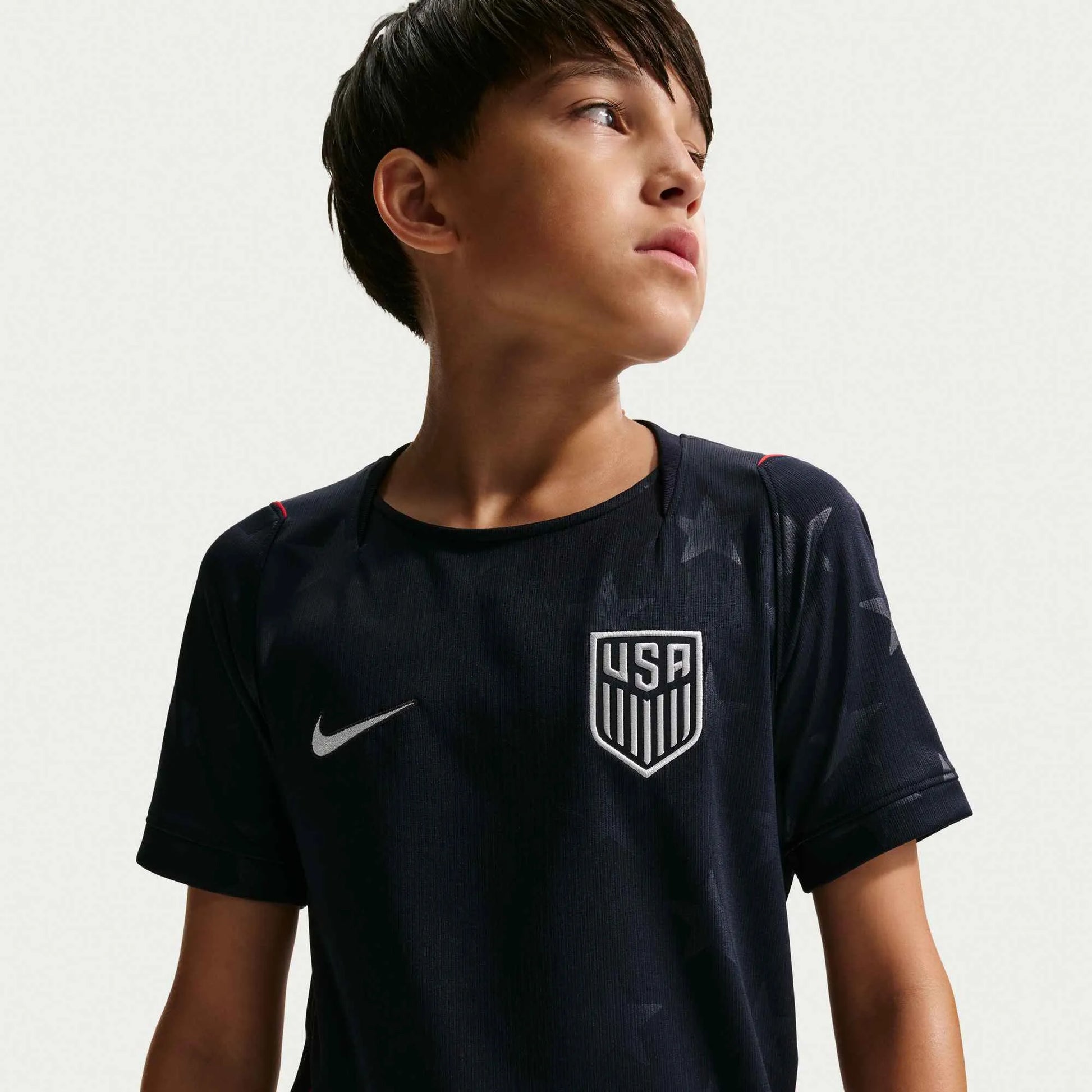 2026-27 USMNT Youth Stadium Away Soccer Jersey Dark Obsidian/Pure Platinum - Nike