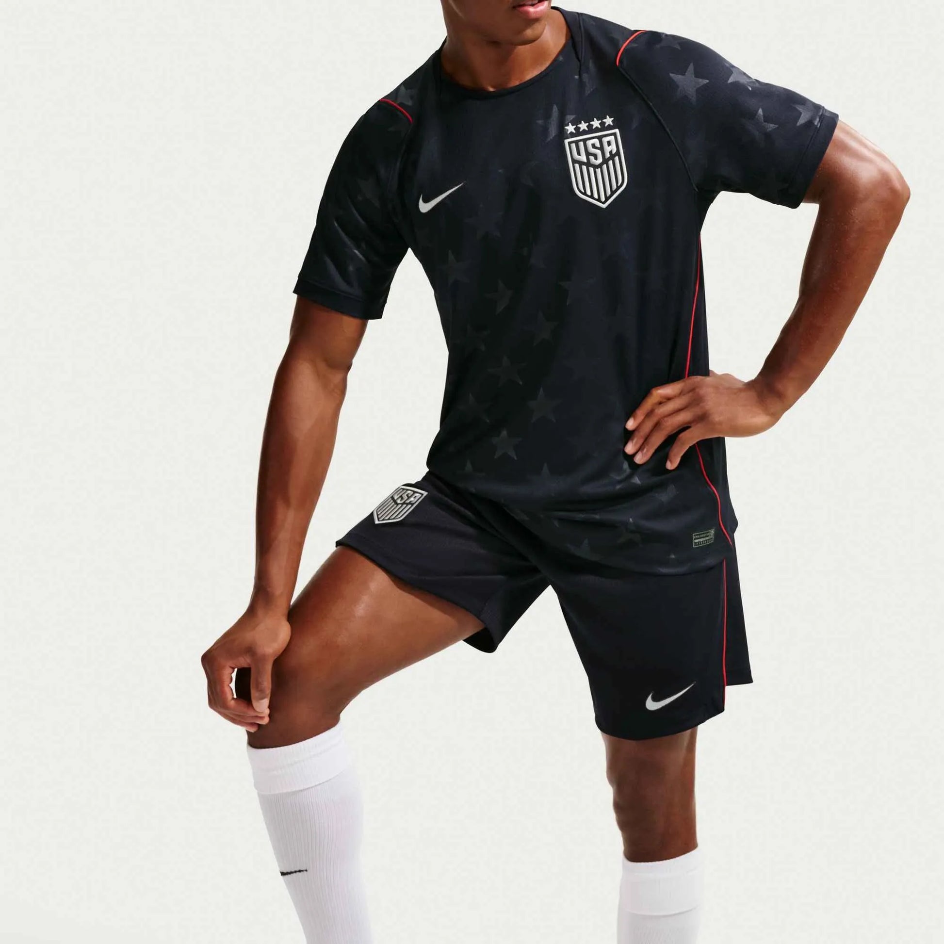 2026-27 USMNT Men's Stadium Away Shorts Dark Obsidian/Pure Platinum - Nike