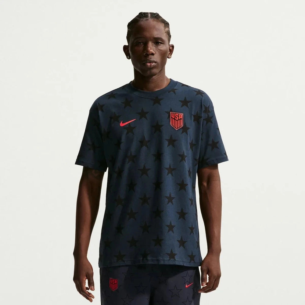 2026-27 USMNT Men's All Over Print Tee Dark Obsidian - Nike