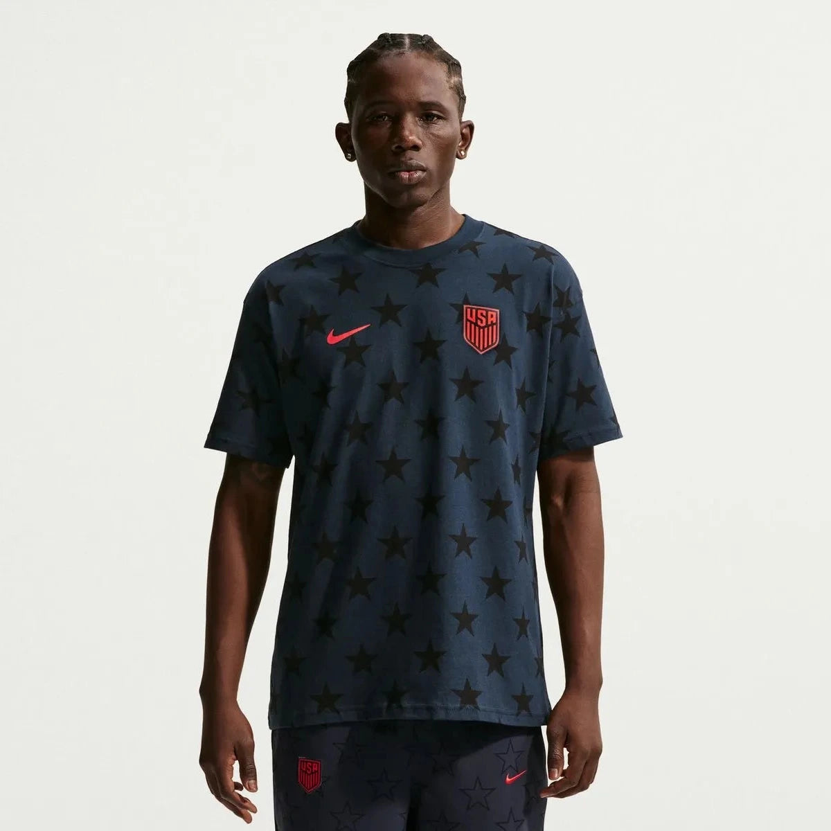 2026-27 USMNT Men's All Over Print Tee Dark Obsidian - Nike