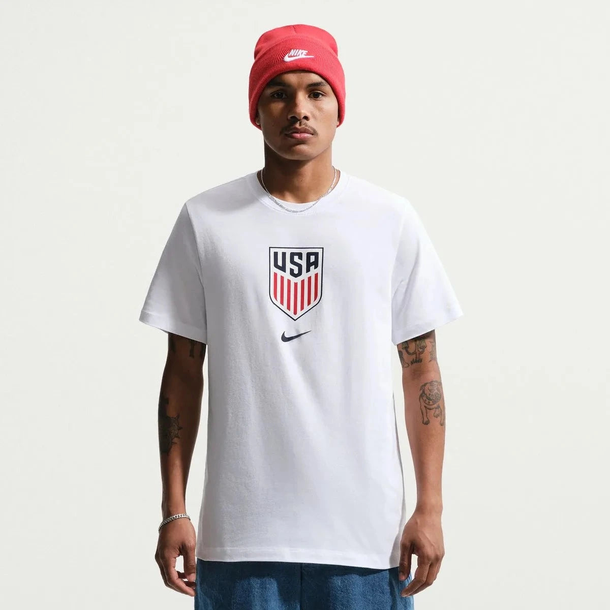2026-27 USMNT Men's Crest Tee White - Nike