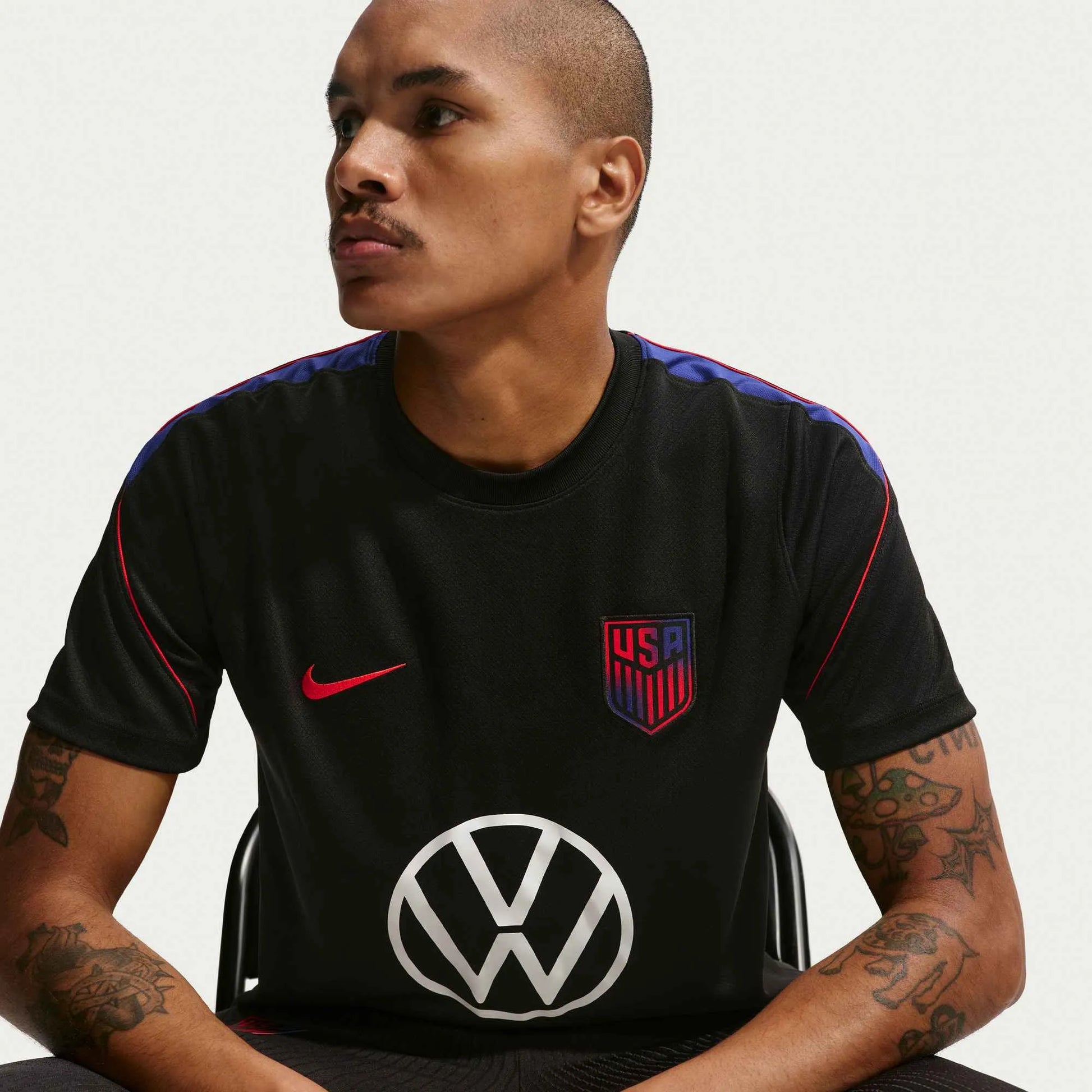 2026-27 USMNT Men's Strike Top Black/Deep Royal Blue/Challenge Red - Nike