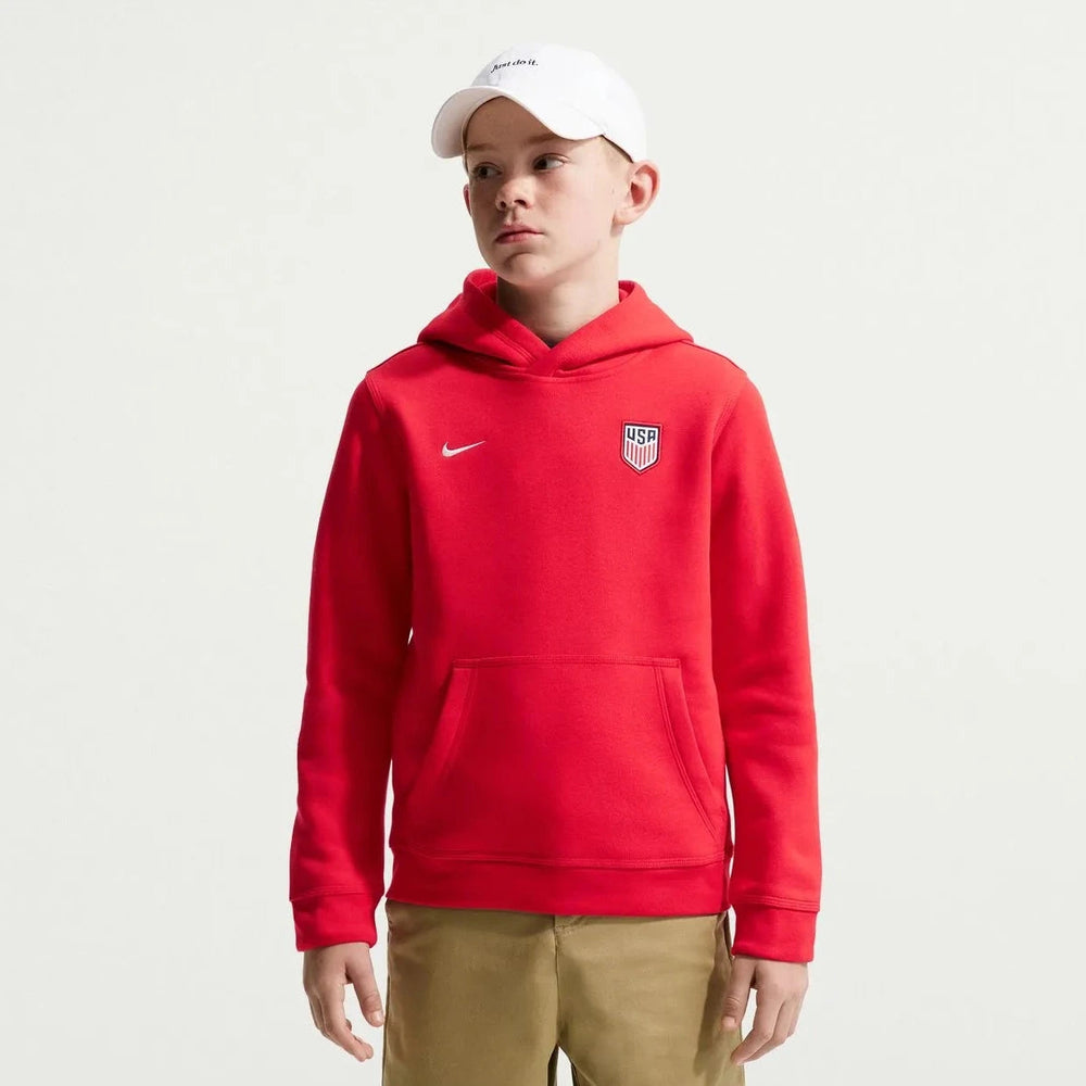 2026-27 USMNT Youth Club Pullover Hoodie University Red/Sail - Nike