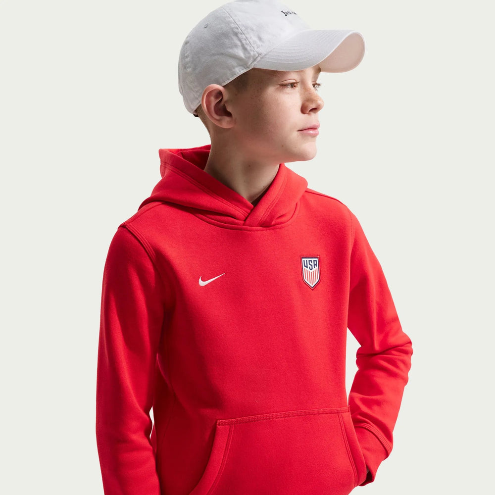 2026-27 USMNT Youth Club Pullover Hoodie University Red/Sail - Nike