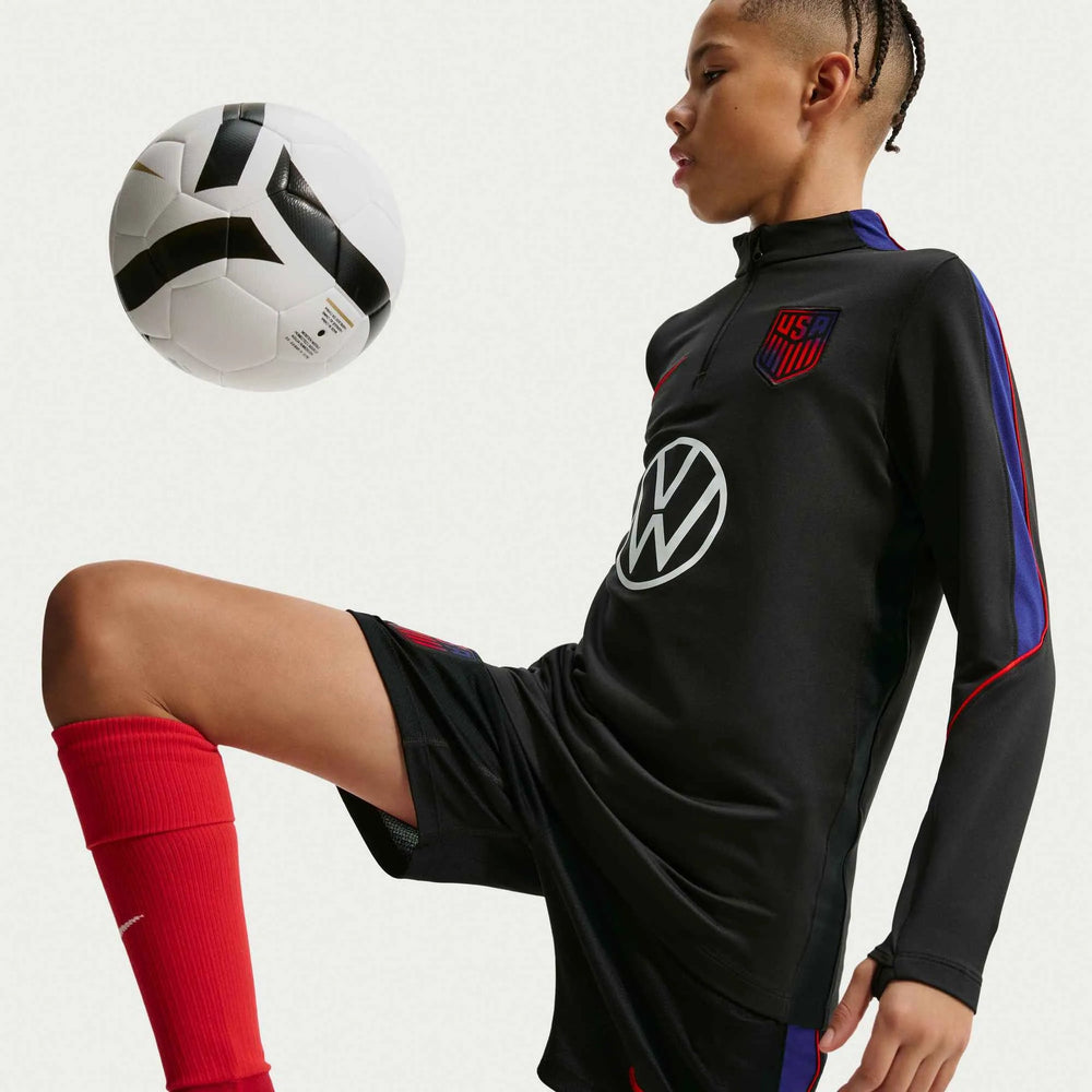 2026-27 USMNT Youth Strike Drill Top Black/Deep Royal Blue/Challenge Red - Nike