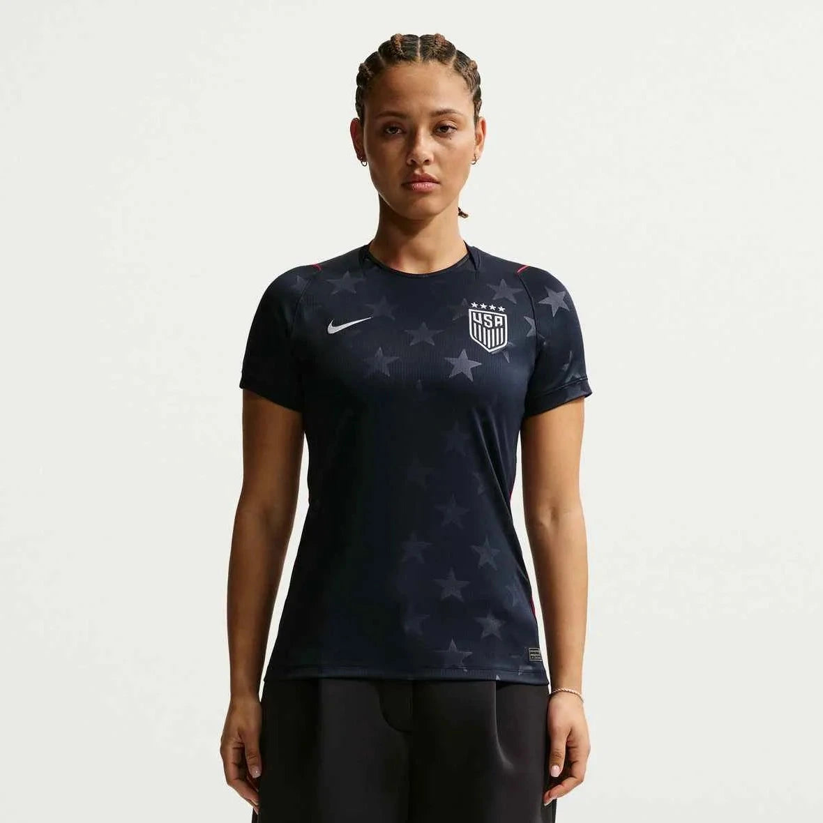 2026-27 USWNT Women's Stadium Away Soccer Jersey Dark Obsidian/Pure Platinum - Nike