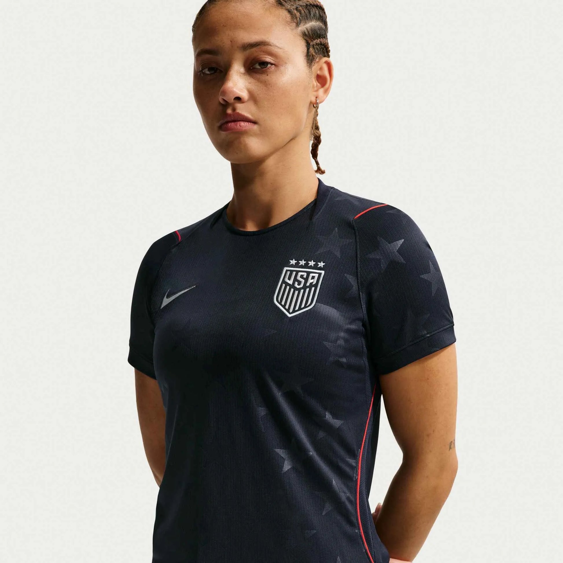 2026-27 USWNT Women's Stadium Away Soccer Jersey Dark Obsidian/Pure Platinum - Nike
