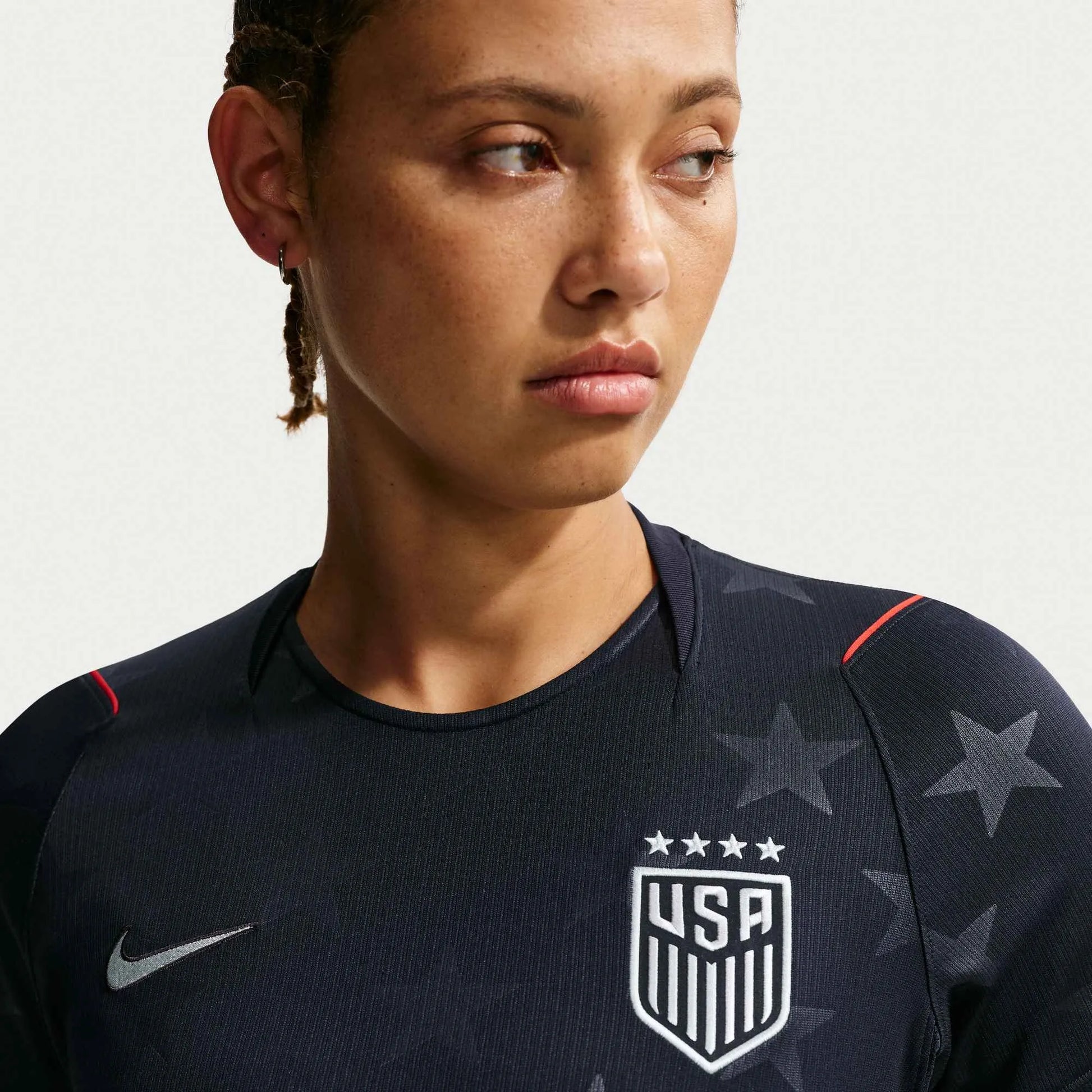 2026-27 USWNT Women's Stadium Away Soccer Jersey Dark Obsidian/Pure Platinum - Nike