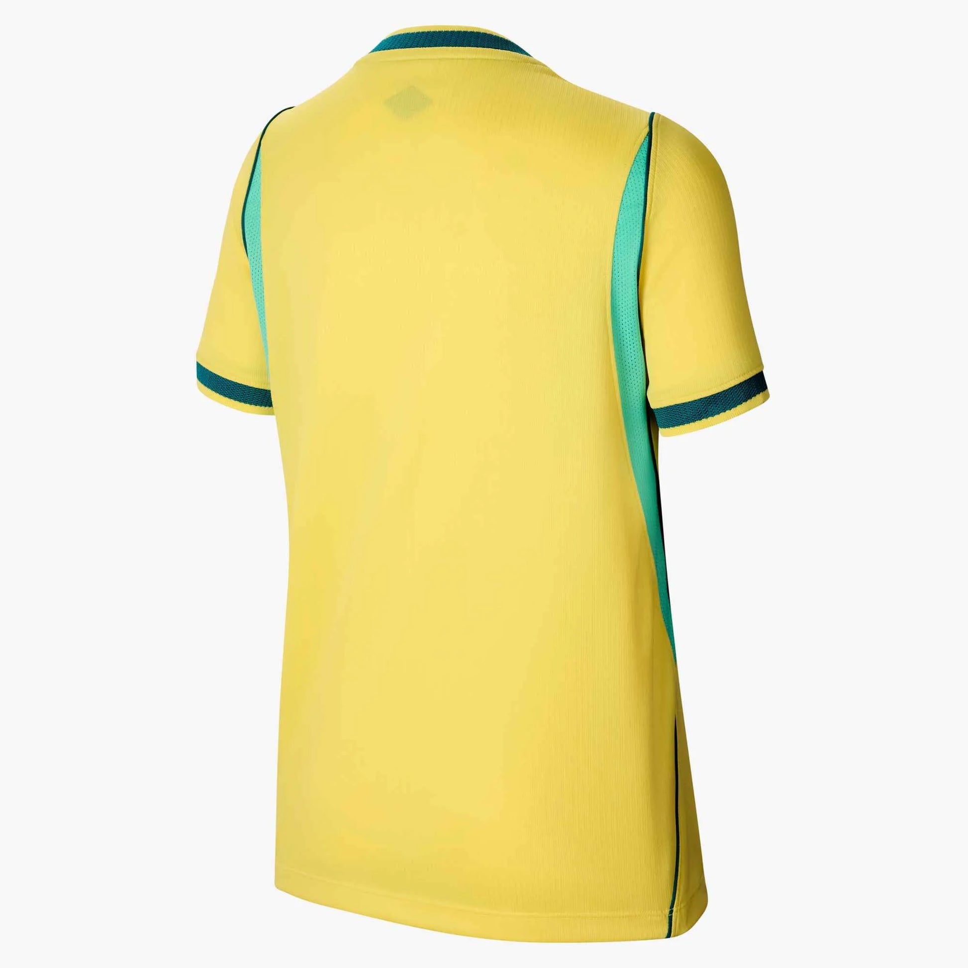 2026-27 Brazil Youth Stadium Home Soccer Jersey Canary/Light Menta/Geode Teal - Nike
