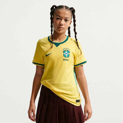 2026-27 Brazil Youth Stadium Home Soccer Jersey Canary/Light Menta/Geode Teal - Nike