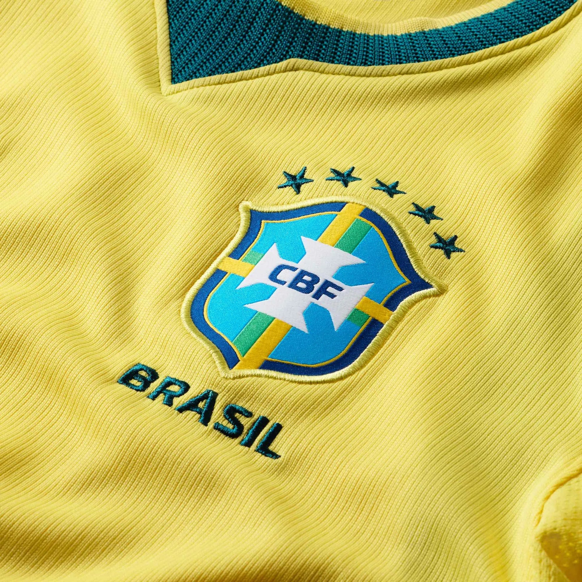 2026-27 Brazil Youth Stadium Home Soccer Jersey Canary/Light Menta/Geode Teal - Nike