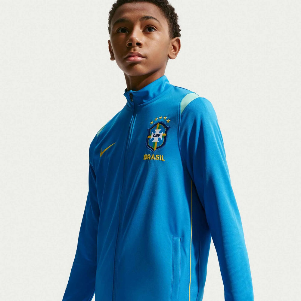 2026-27 Brazil Youth Academy Pro Track Suit LT Photo Blue/Geode Teal/Midwest Gold - Nike