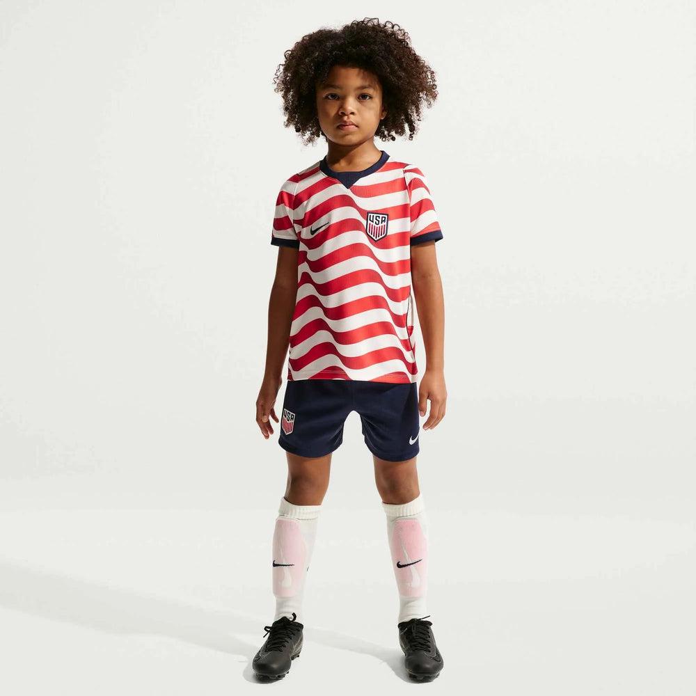 2026-27 USMNT Little Kid's Stadium Home Kit Sail/Midnight Navy/Midnight Navy - Nike