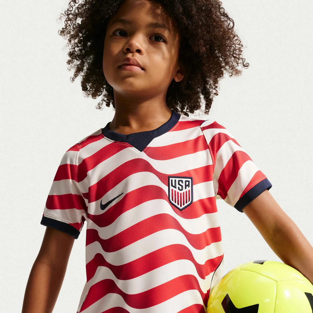 2026-27 USMNT Little Kid's Stadium Home Kit Sail/Midnight Navy/Midnight Navy - Nike