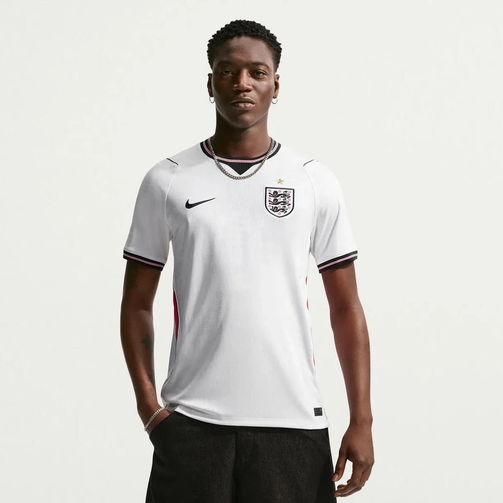 2026-27 England Men's Stadium Home Soccer Jersey White/Speed Red/Obsidian/Obsidian - Nike