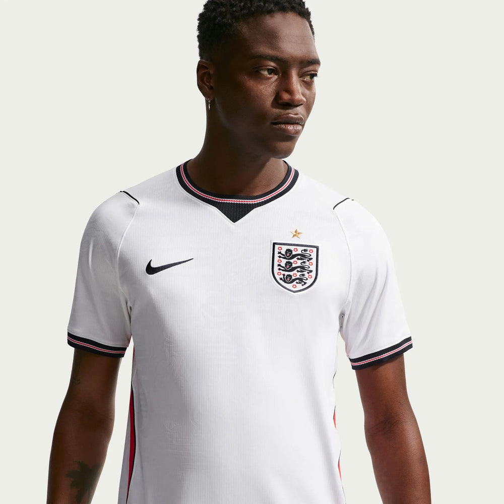 2026-27 England Men's Stadium Home Soccer Jersey White/Speed Red/Obsidian/Obsidian - Nike