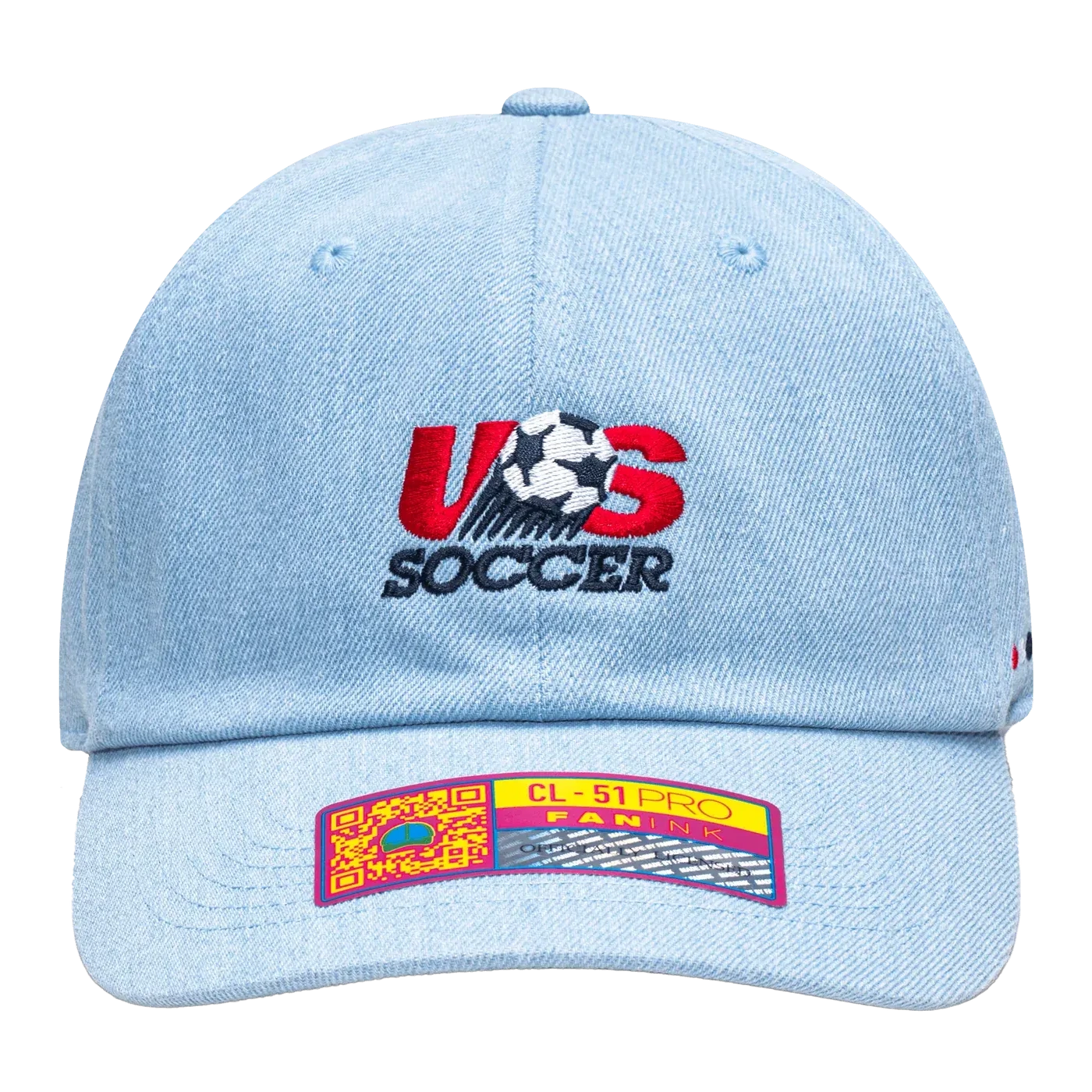 Fan Ink Collection USA Soccer "Making History" Adjustable Hat Light Blue -