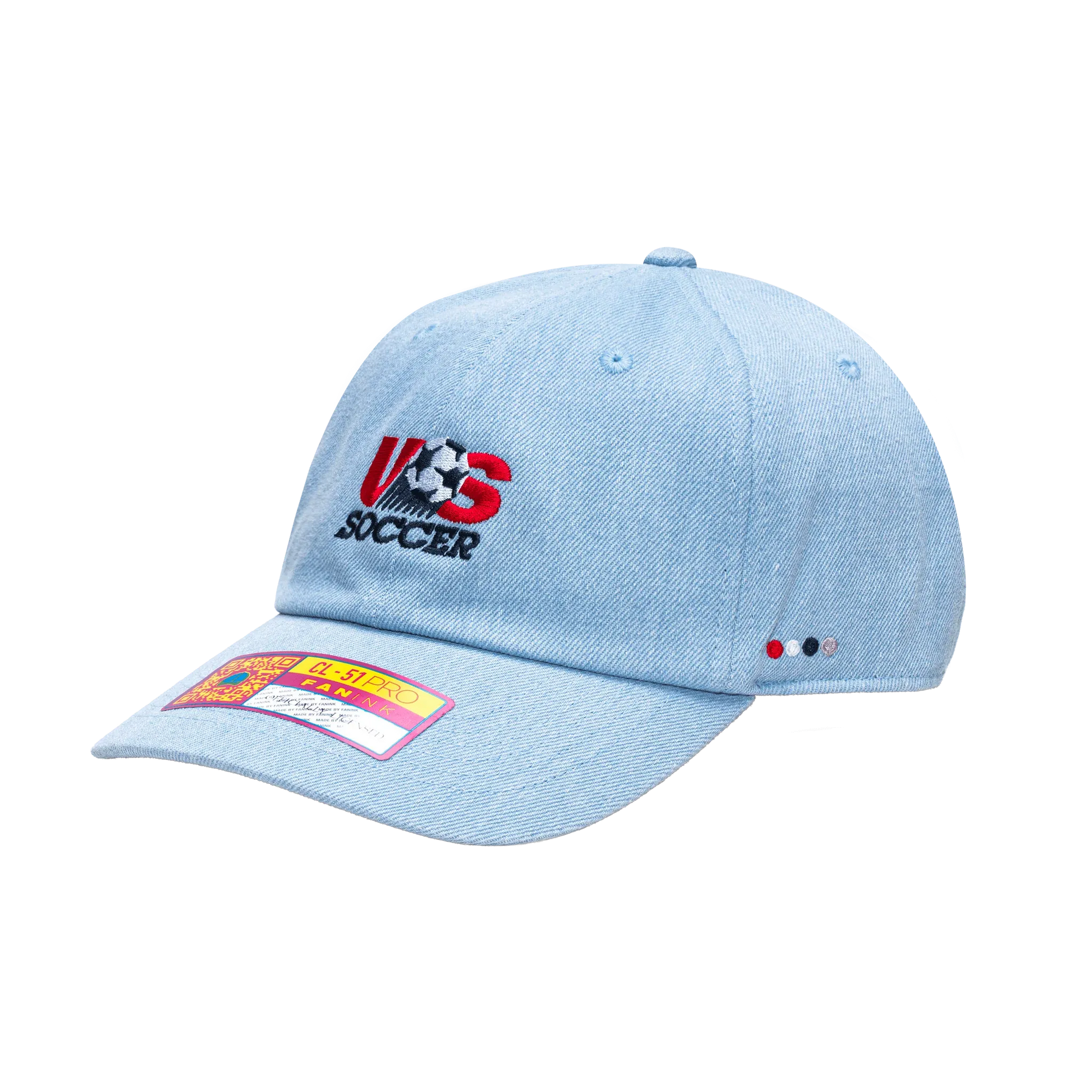 Fan Ink Collection USA Soccer "Making History" Adjustable Hat Light Blue -