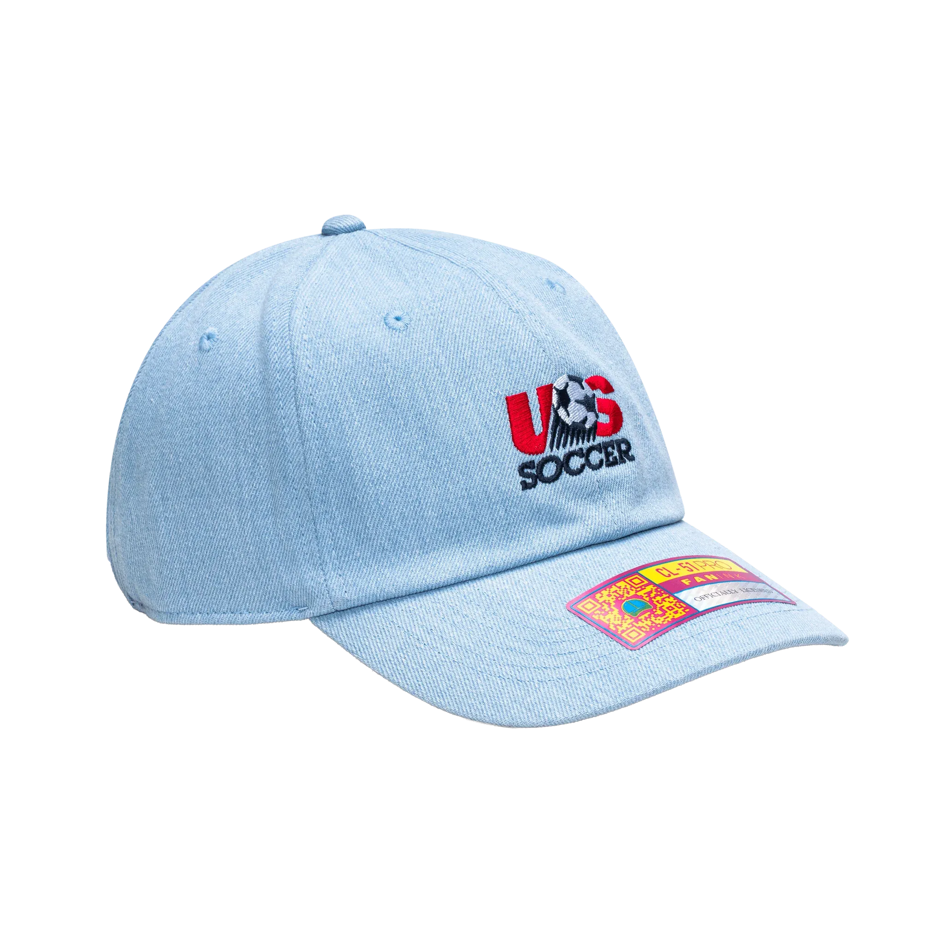 Fan Ink Collection USA Soccer "Making History" Adjustable Hat Light Blue -