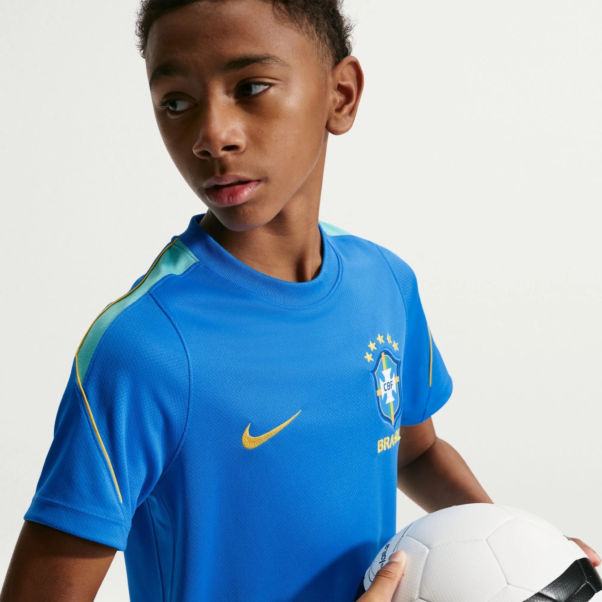 2026-27 Brazil Youth Strike Top Light Photo Blue/Light Menta/Midwest Gold - Nike