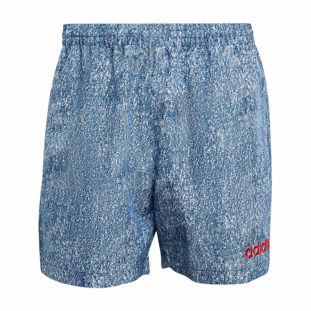 USA Men's Denim Graphic Shorts White / Dark Blue - Adidas