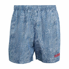 USA Men's Denim Graphic Shorts White / Dark Blue - Adidas
