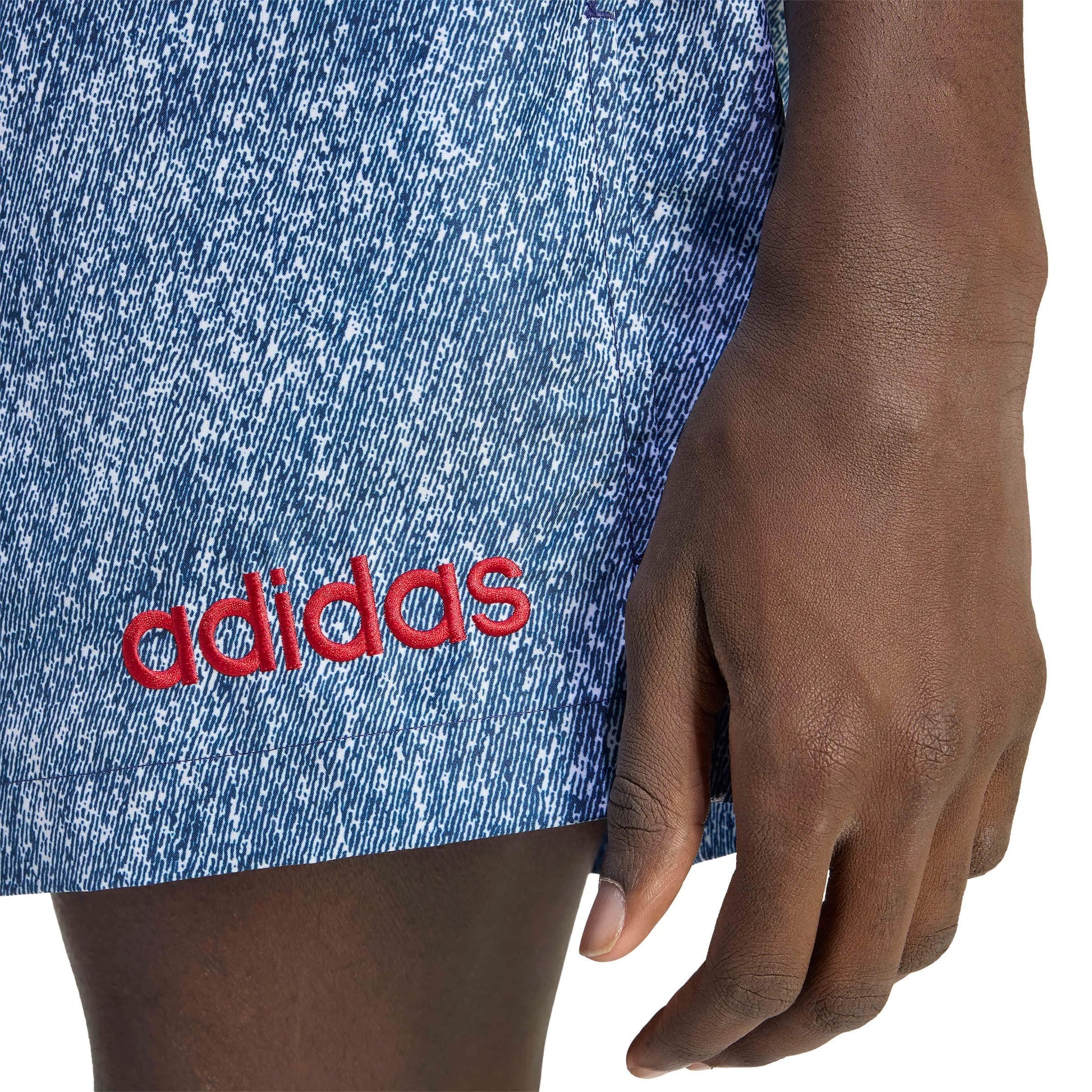 USA Men's Denim Graphic Shorts White / Dark Blue - Adidas
