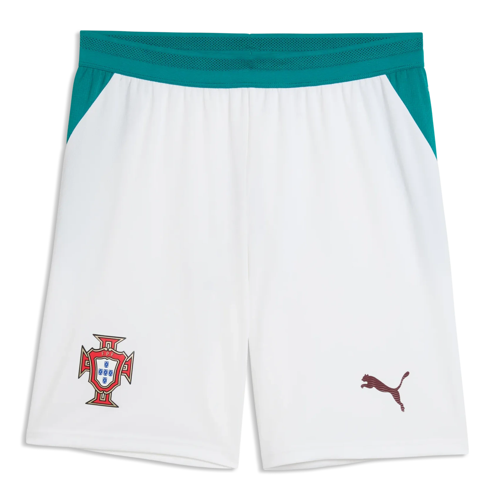 2026-27 Portugal Men's Stadium Away Shorts Puma White-Green Lagoon - Puma