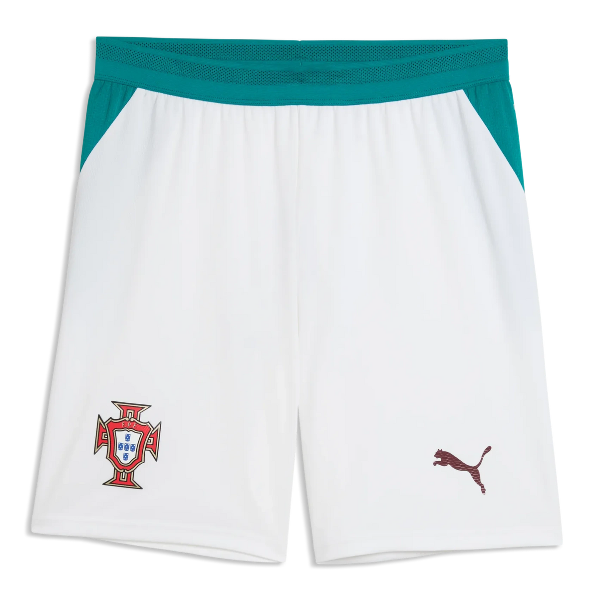 2026-27 Portugal Men's Stadium Away Shorts Puma White-Green Lagoon - Puma