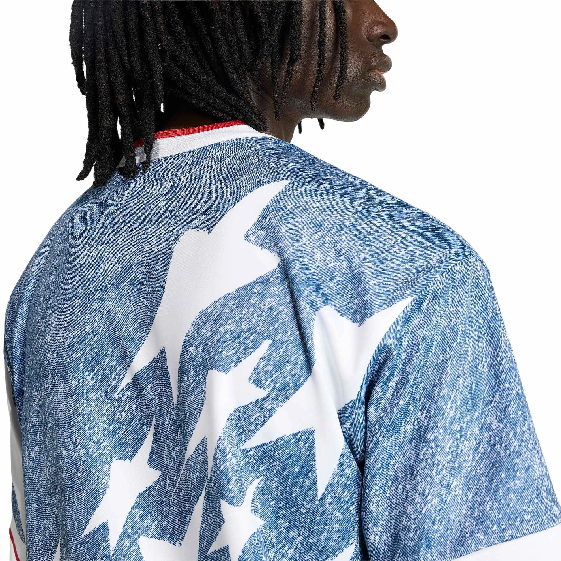 USA Men's Denim Graphic Jersey White / Dark Blue - Adidas