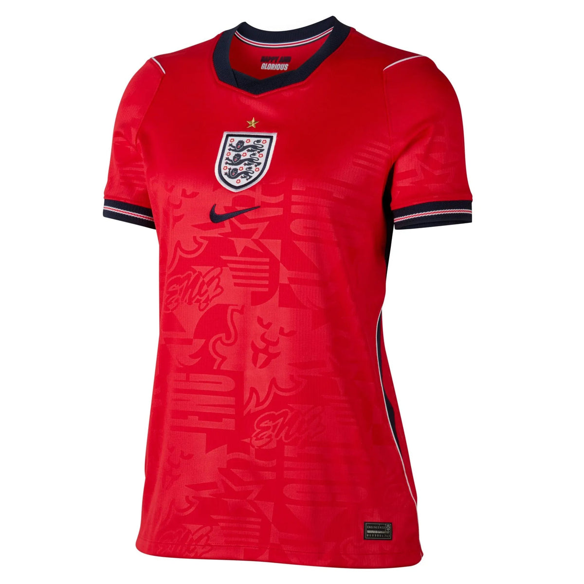 2026-27 England Women's Stadium Away Soccer Jersey Speed Red/Obsidian/White/Obsidian - Nike