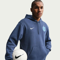 2026-27 England Men's Club Pullover Hoodie Midnight Navy/White - Nike