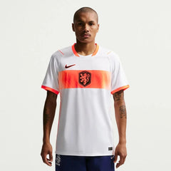 2026-27 Netherlands Men's Stadium Away Soccer Jersey White/Hyper Crimson/Black - Nike