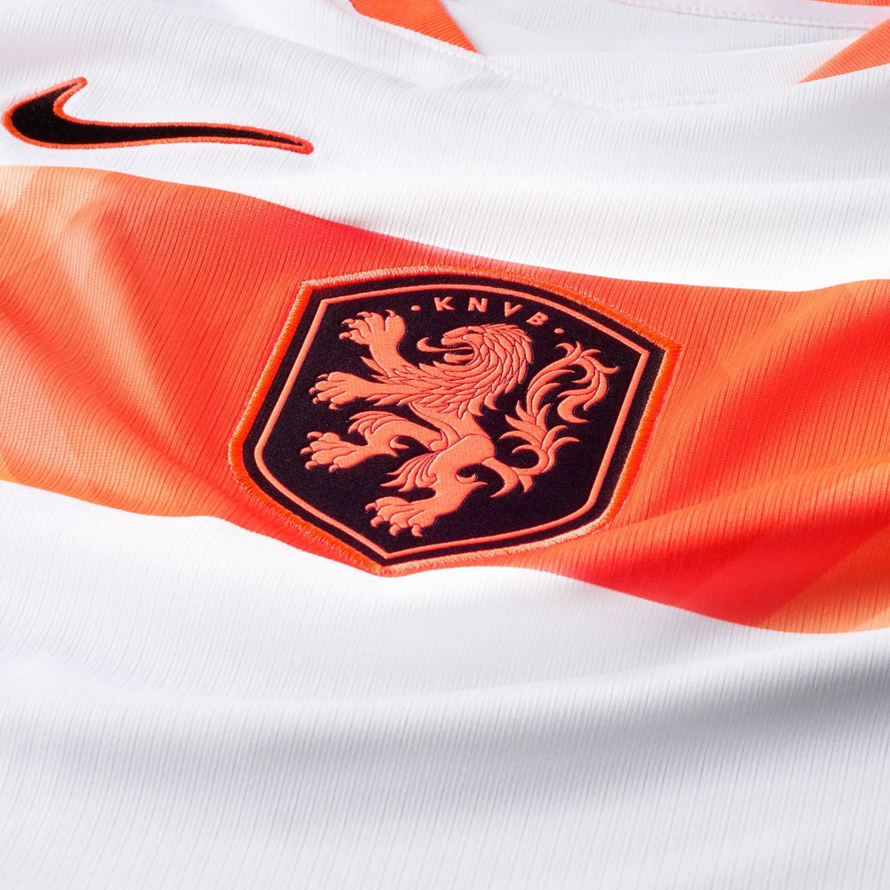 2026-27 Netherlands Men's Stadium Away Soccer Jersey White/Hyper Crimson/Black - Nike