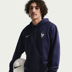 2026-27 France Men's Club French Terry Pullover Hoodie Blackened Blue/White - Nike