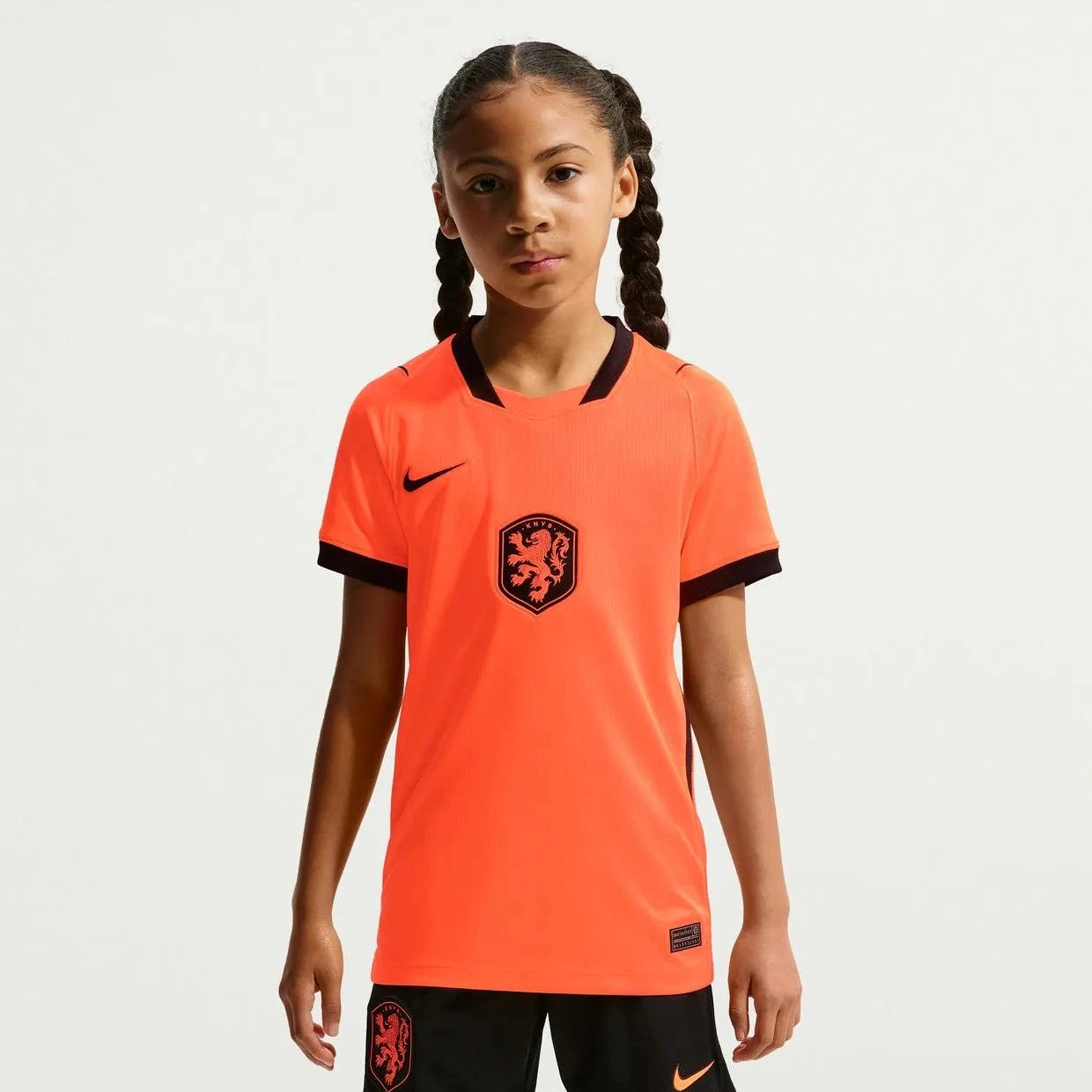 2026-27 Netherlands Youth Stadium Home Soccer Jersey Hyper Crimson/Black - Nike