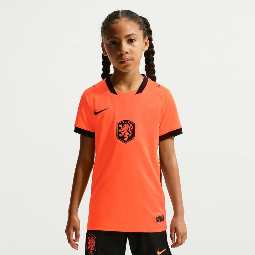2026-27 Netherlands Youth Stadium Home Soccer Jersey Hyper Crimson/Black - Nike