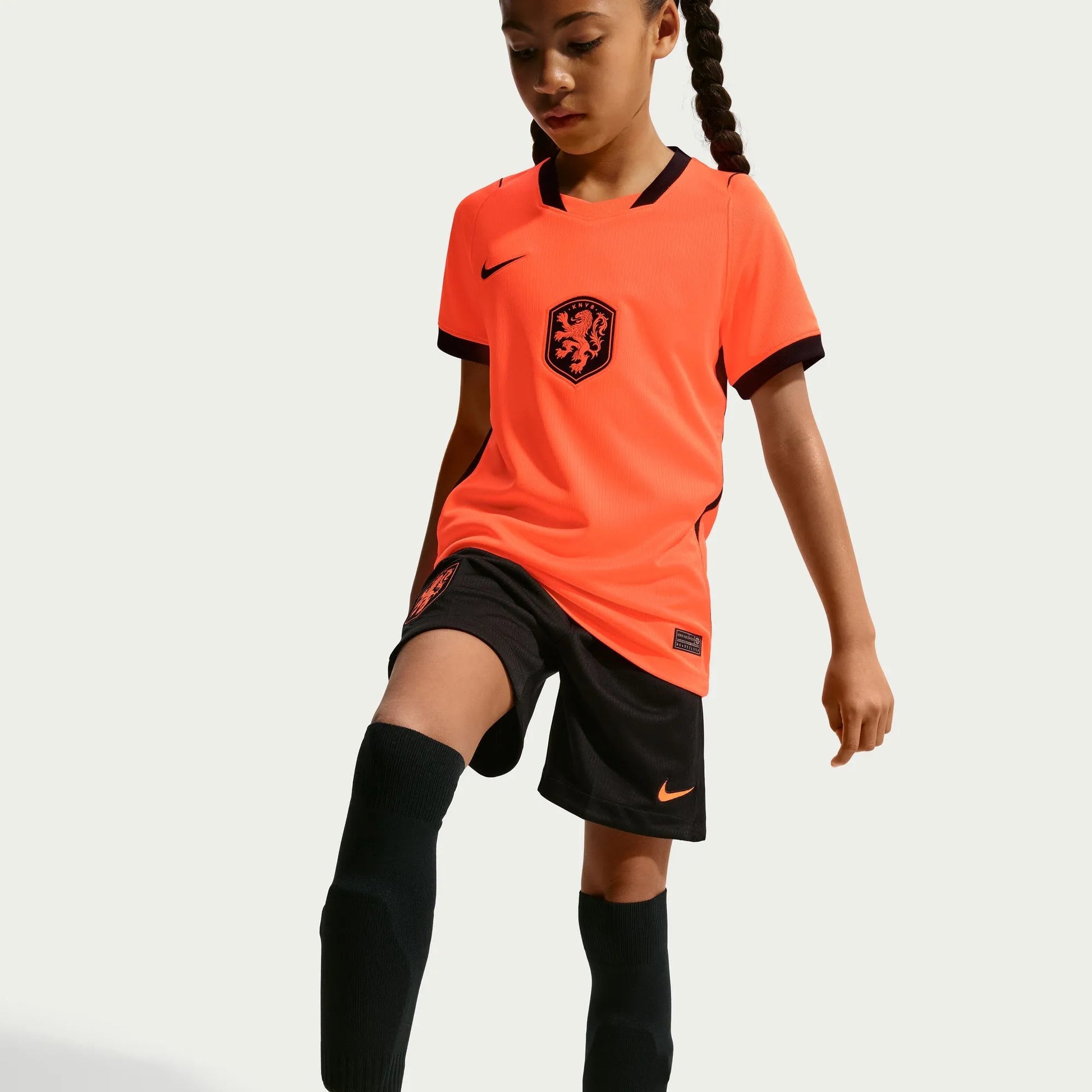 2026-27 Netherlands Youth Stadium Home Soccer Jersey Hyper Crimson/Black - Nike