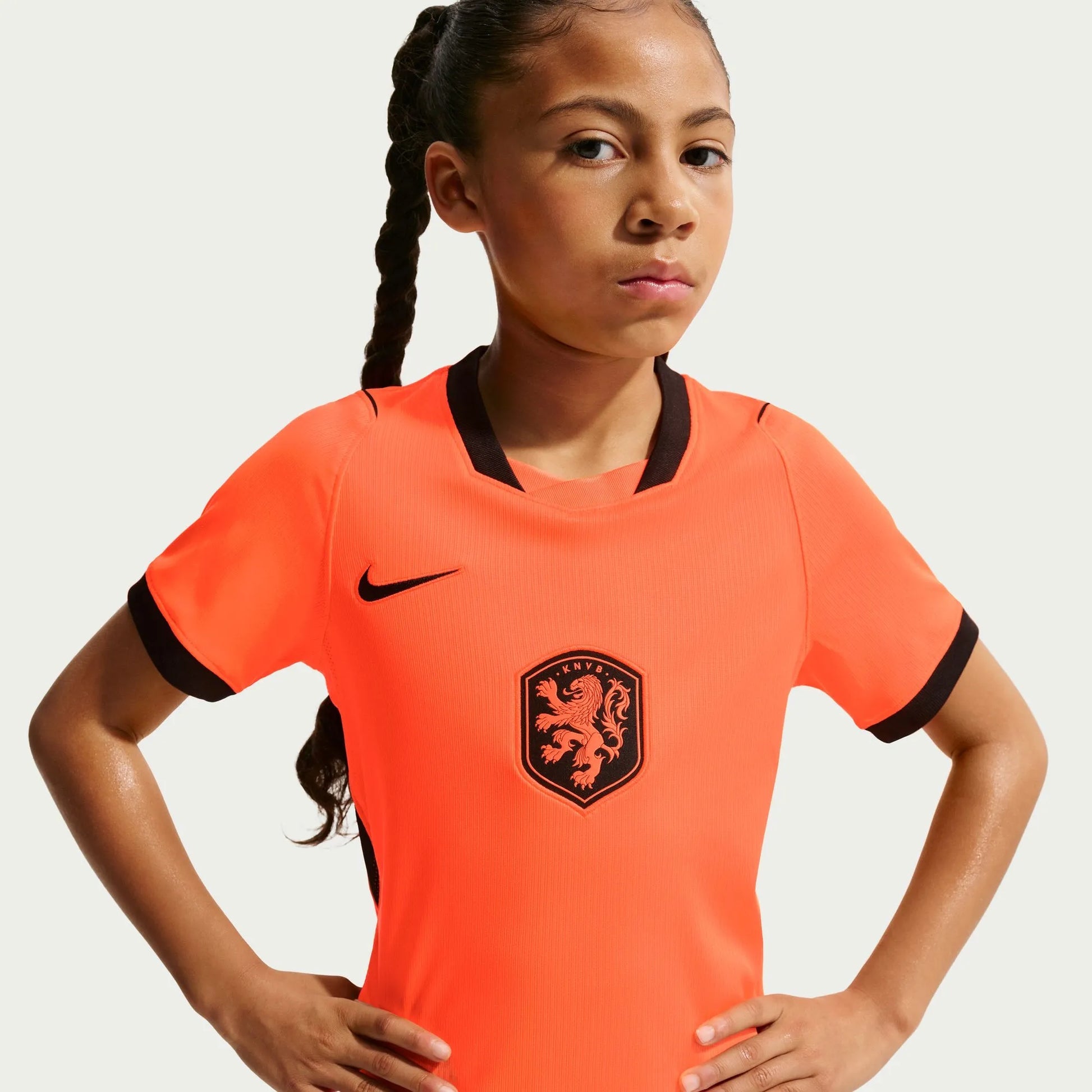 2026-27 Netherlands Youth Stadium Home Soccer Jersey Hyper Crimson/Black - Nike