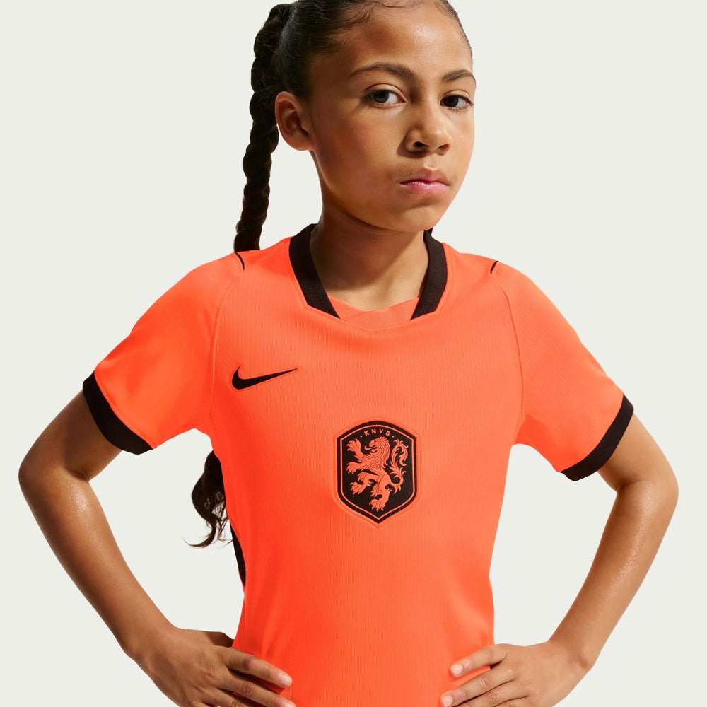 2026-27 Netherlands Youth Stadium Home Soccer Jersey Hyper Crimson/Black - Nike