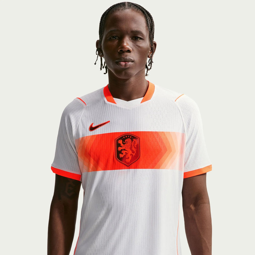 2026-27 Netherlands Men's Authentic Away Soccer Jersey White/Hyper Crimson/Black - Nike
