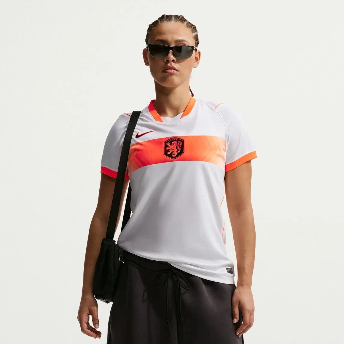 2026-27 Netherlands Women's Stadium Away Soccer Jersey White/Hyper Crimson/Black - Nike