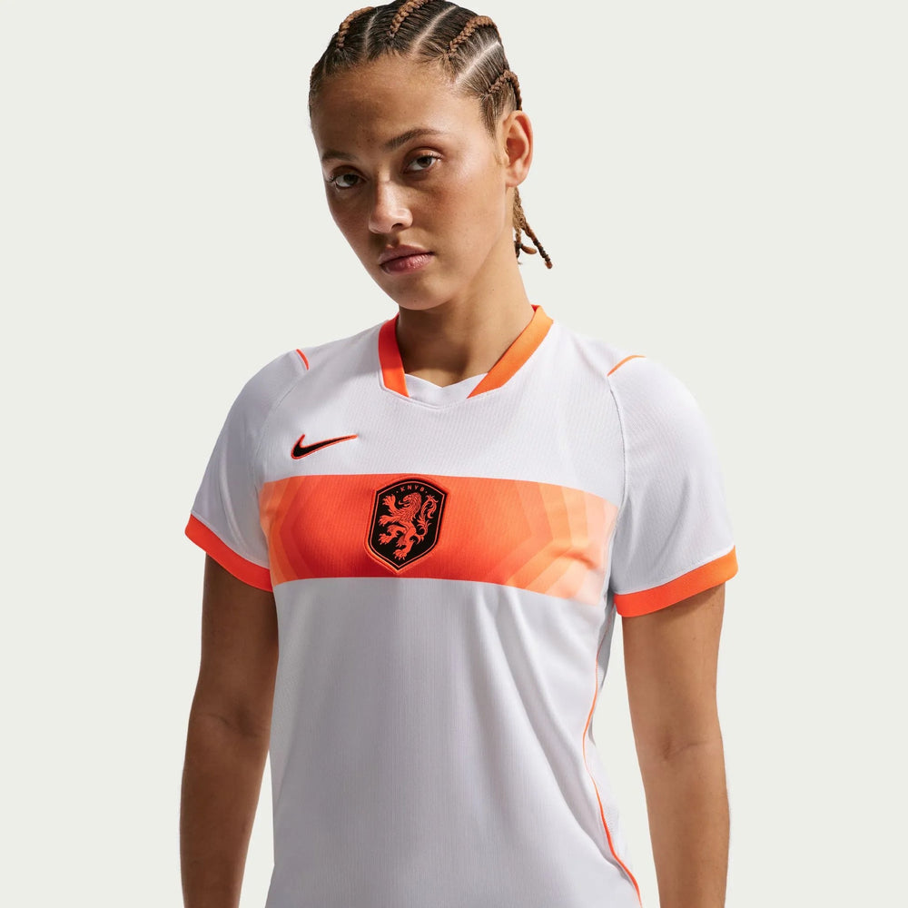 2026-27 Netherlands Women's Stadium Away Soccer Jersey White/Hyper Crimson/Black - Nike